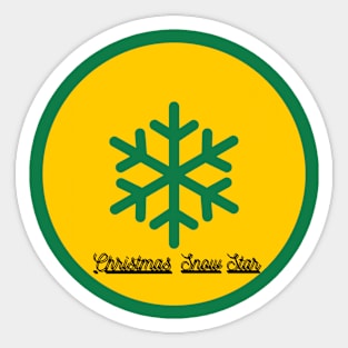 Christmas Snow Star Icon Sticker